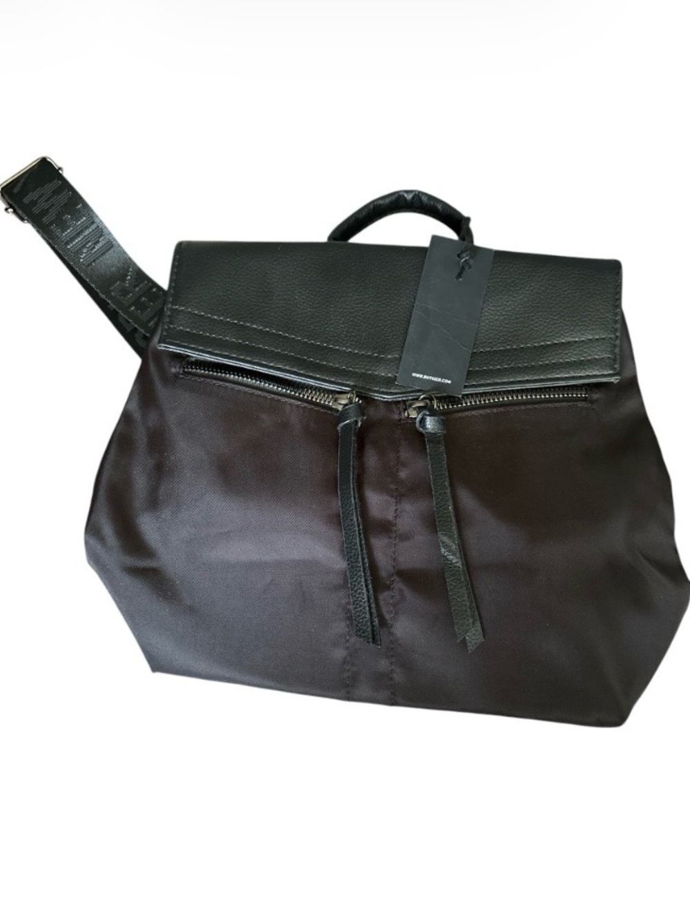 Botkier New York Black Nylon Convertible Backpack / Shoulder Bag NWT
